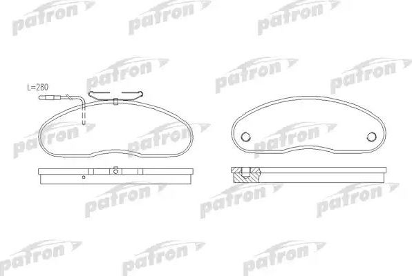 Тормозные колодки Patron передние для Renault Master I 1988-1989. Артикул PBP791