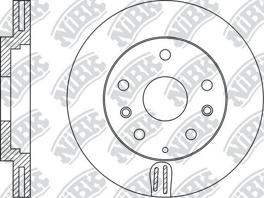 Тормозной диск NiBK передний для Mazda CX-7 I 2007-2013. Артикул RN1503