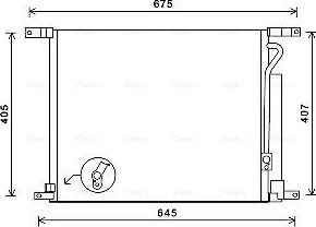 Радиатор кондиционера (конденсатор) AVA (алюминий). Артикул DWA5139D