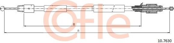 Трос ручника (тросик ручного тормоза) Cofle. Артикул 92.10.7630