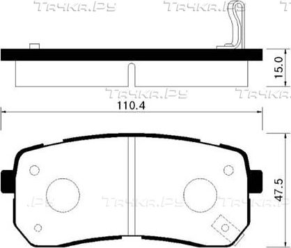 Тормозные колодки HSB задние для Hyundai ix55 2008-2013. Артикул HP1037