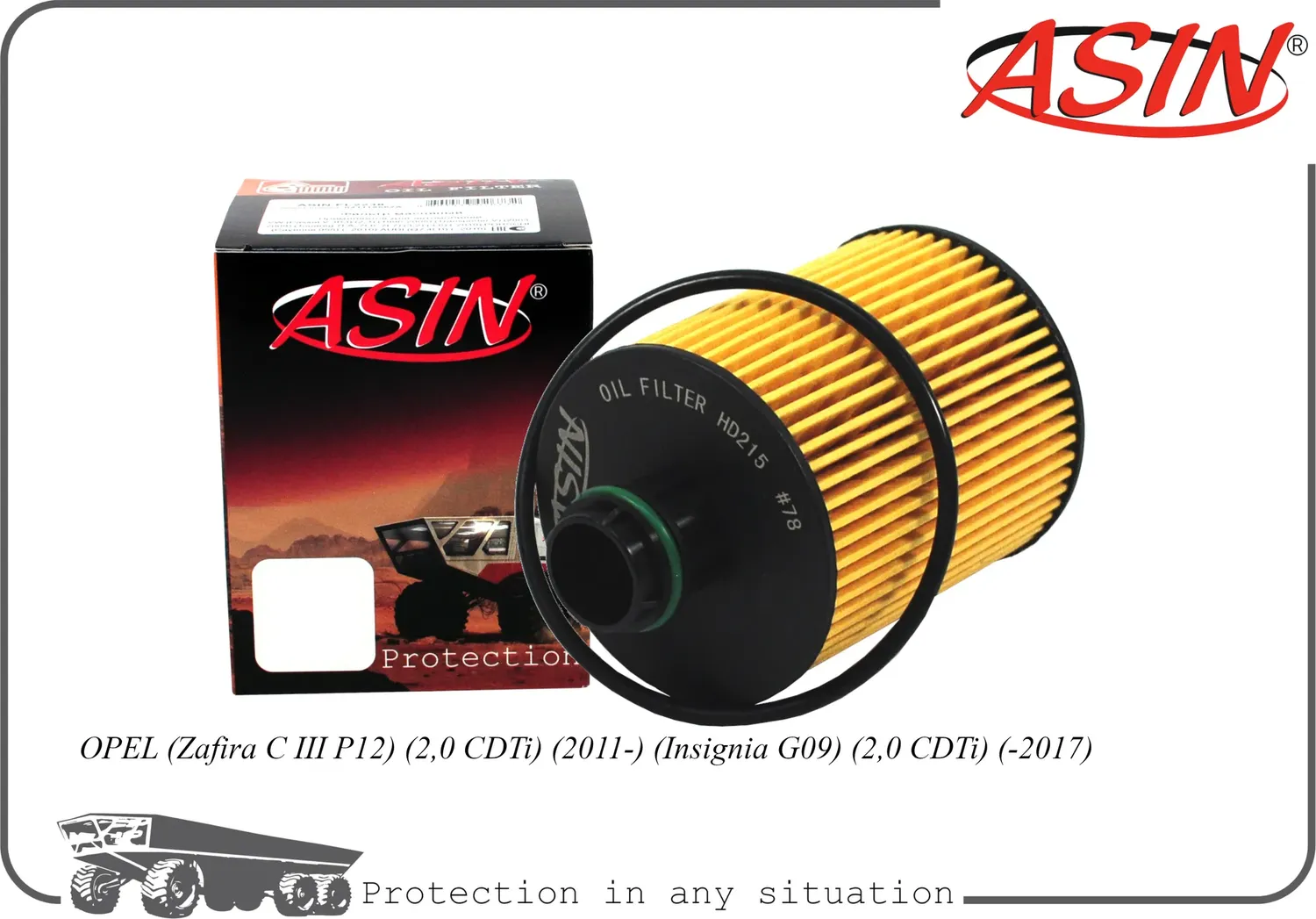 Фильтр масляный (Asin). Артикул ASINHD215