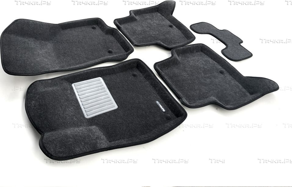 Коврики текстильные Euromat 3D Business для салона Skoda Octavia A7 2013-2020 Темно-серые. Артикул EMC3D-004507G