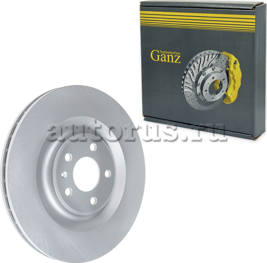 Диск тормозной передний с покрытием (Ganz). Артикул GIJ06242