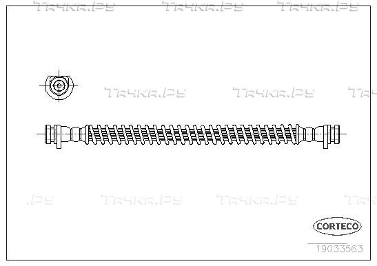 Тормозной шланг Corteco передний для Land Rover Discovery II 1998-2004. Артикул 19033563