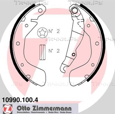 Тормозные колодки Zimmermann задние для Opel Corsa C 2000-2009. Артикул 10990.100.4