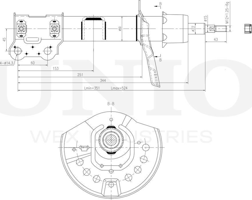 Амортизатор подвески (Unio). Артикул SAB-10363
