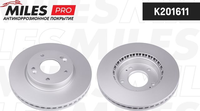 Тормозной диск Miles передний для Kia Proceed II 2015-2026. Артикул K201611