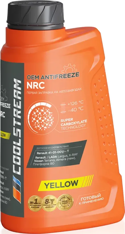 Антифриз CoolStream NRC готовый (желтый) RENAULT/NISSAN/ВАЗ 1кг Coolstream. Артикул CS010401