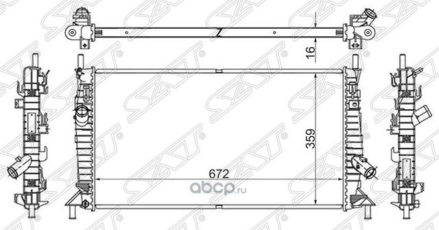 Радиатор MAZDA 3 1.41.61.6D2.02.0D 03-09FORD (SAT). Артикул MZ0008