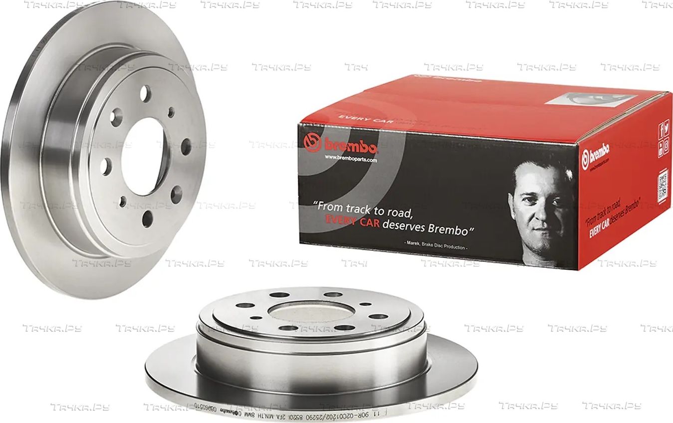 Тормозной диск Brembo задний для Rover 200 III (R3) 1995-2000. Артикул 08.9605.10