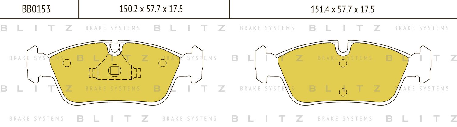 Колодки тормозные BMW 3 (E36) 92- перед. (Blitz). Артикул BB0153