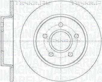 Тормозной диск Magneti Marelli задний для Ford C-MAX I 2003-2010. Артикул 361302040107