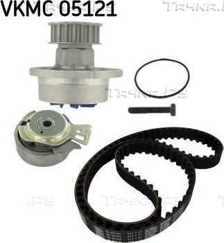 Помпа (водяной насос) с комплектом ремня ГРМ SKF для Opel Vectra B 1995-2003. Артикул VKMC 05121