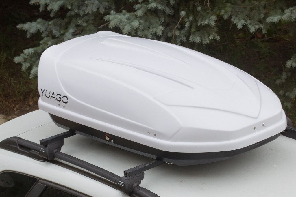 Автомобильный бокс Yuago Optima Euro белый (390 л, 145х86х46 см). Артикул 2000000019949