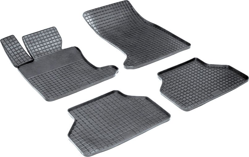 Коврики резиновые Seintex с узором сетка для салона BMW 5 E60 2003-2014. Артикул 00939