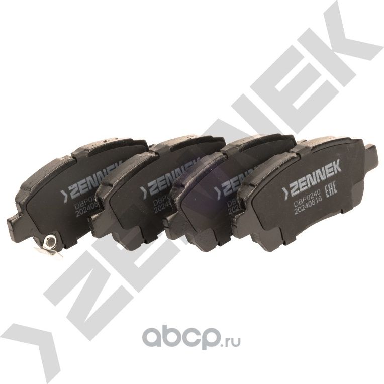 Колодки тормозные дисковые передние TOYOTA PRIUS 05-09, COROLLA 01-07 (Zennek). Артикул DBP0240