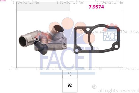 Термостат Facet Made in Italy - OE Equivalent для Opel Astra G 1998-2005. Артикул 7.8347