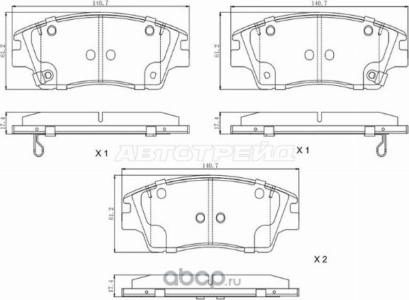 Колодки тормозные перед  HYUNDAI TUCSONIX35 15- (SAT). Артикул ST280018