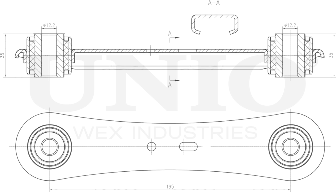 Тяга/стойка стабилизатора (Unio). Артикул SSP-50230
