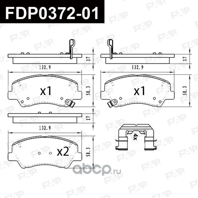Тормозные колодки дисковые CERAMIC (FAP). Артикул FDP037201
