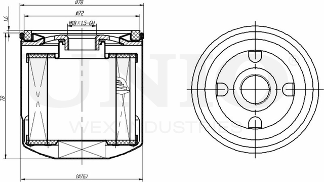 Фильтр масляный (Unio). Артикул FLT-20018