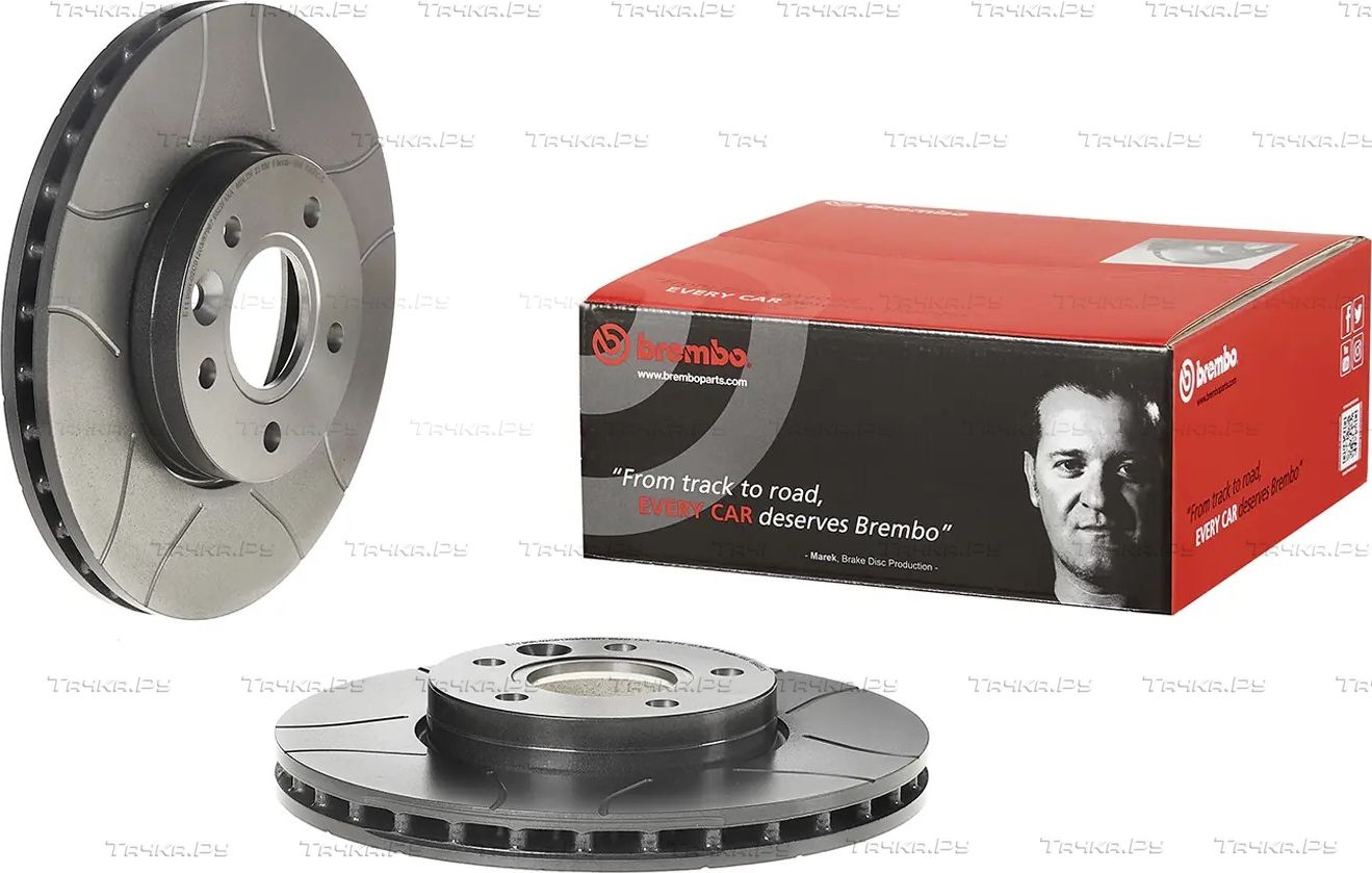 Тормозной диск Brembo XTRA LINE - Xtra передний для Volvo C30 I 2006-2012. Артикул 09.A905.75