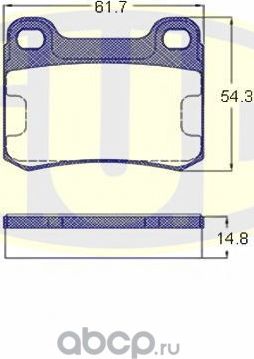 Тормозные колодки G.U.D.. Артикул GBP015700