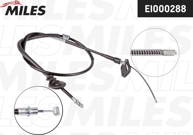 Трос ручника (тросик ручного тормоза) Miles задний левый для Suzuki Grand Vitara II 1998-2003. Артикул EI000288