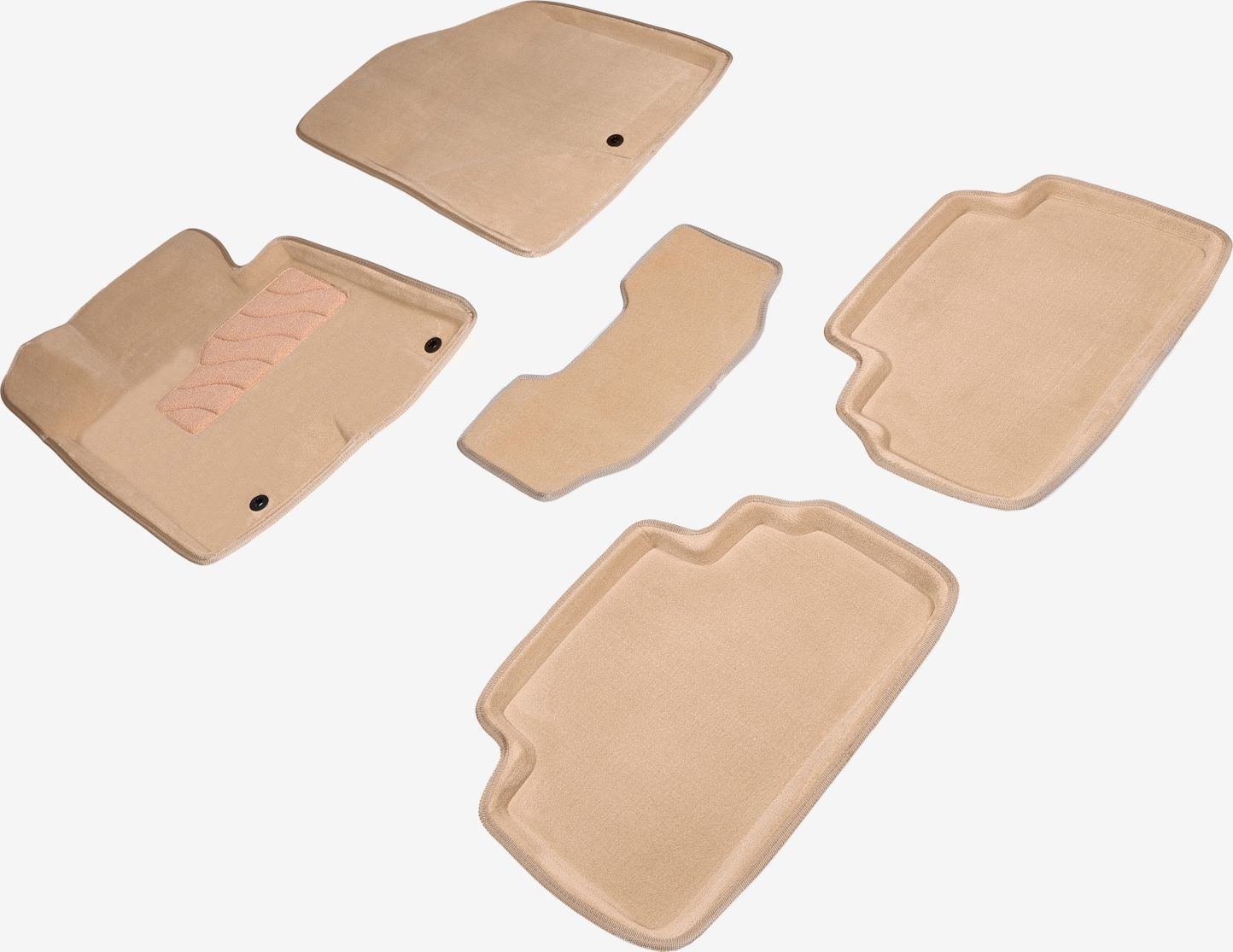 Коврики Seintex 3D ворсовые для салона Hyundai i30 2012-2026 Бежевые. Артикул 84134