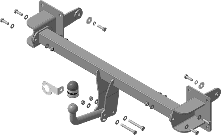 Фаркоп Мотодор для Mercedes-Benz GLS-Класс Х167 2019-2026. Артикул 91203-A