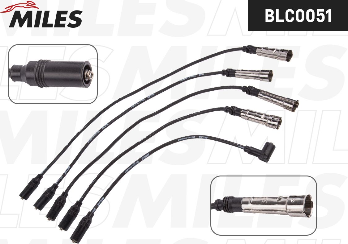 Высоковольтные провода (провода зажигания) (комплект) Miles (Силикон). Артикул BLC0051