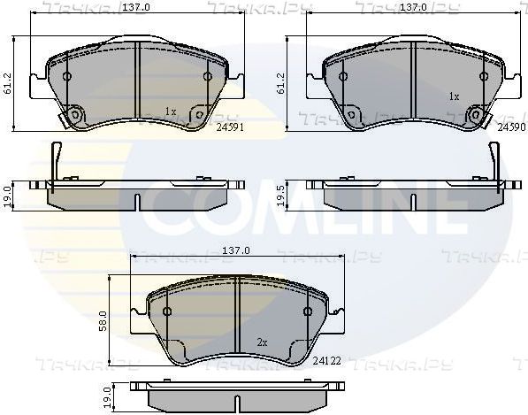 Тормозные колодки Comline Comline передние для Toyota Auris I 2007-2012. Артикул CBP31576
