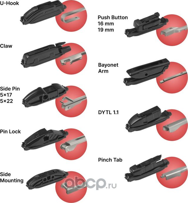 Щетка стеклоочистителя гибридная Double Force 600 мм (24) Double Force. Артикул DFHY24