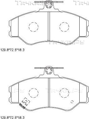 Тормозные колодки Asimco передние для Hyundai Porter III 1993-2004. Артикул KD9626