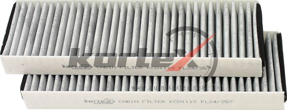 Фильтр салона VAG A6 04- (угольный) (2шт) (Kortex). Артикул KC0111S
