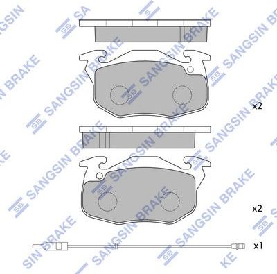 Тормозные колодки Sangsin Hi-Q. Артикул SP2003