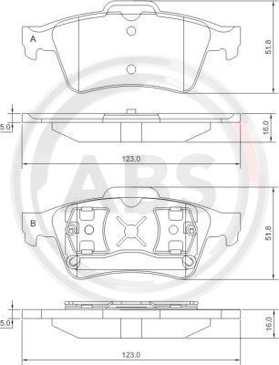 Тормозные колодки ABS задние для Volvo S40 II 2004-2012. Артикул 37216