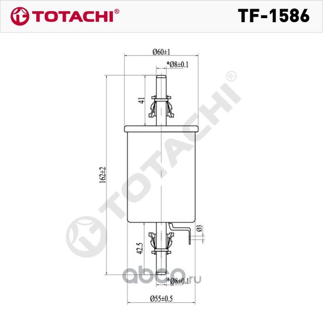 Фильтр топливный HAVAL H8,H9 (18-) TOTACHI Totachi. Артикул TF1586
