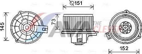 Вентилятор, мотор печки (отопителя) салона AVA для Hyundai Genesis I 2008-2014. Артикул KA8266