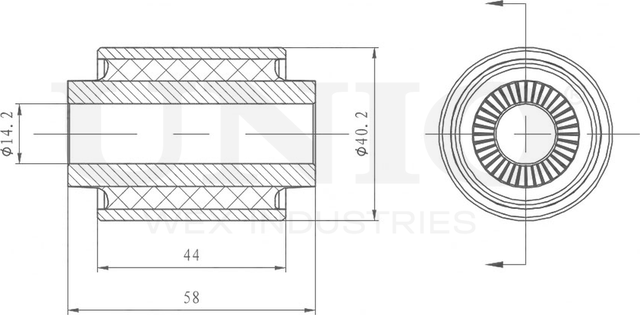 Сайлентблок рычага подвески (Unio). Артикул RMP-20168