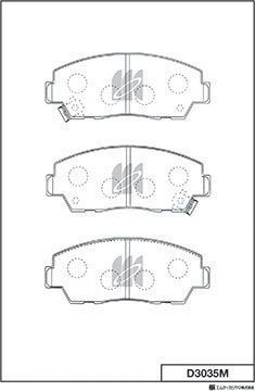 Тормозные колодки MK Kashiyama передние для Mazda B-series IV 1989-1999. Артикул D3035M