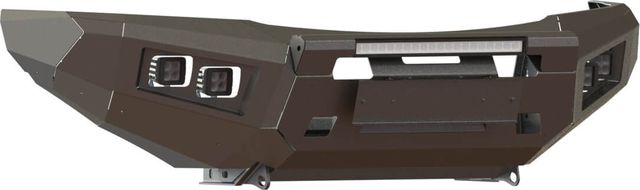 Бампер силовой STC передний для Nissan Patrol Y61 рестайлинг 2004-2010 с защитной дугой, ПТФ и балкой дальнего света. Артикул STC-NPY61/04-BF-C1-L1L4