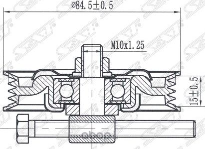 Натяжной ролик приводного ремня NISSAN NAVARA PATHFINDER 2,5D PATROL 4,8D (SAT). Артикул ST11925VC801