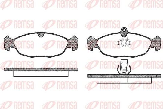 Тормозные колодки Remsa задние для Jaguar XK I 1996-2006. Артикул 0393.30