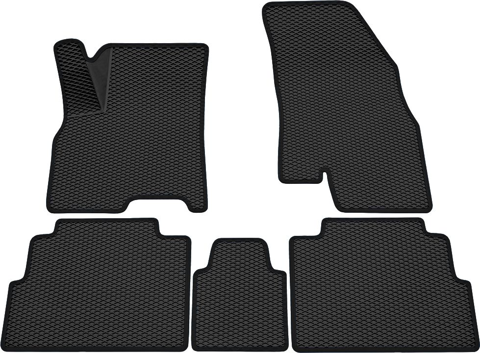 Коврики Rezkon 3D EVA Ромб резиновые для салона Chery Tiggo 7 Pro 2020-2026 Черный кант. Артикул 9211036101