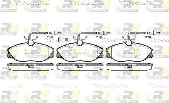 Тормозные колодки RoadHouse передние для Peugeot 607 I 2000-2011. Артикул 2604.14