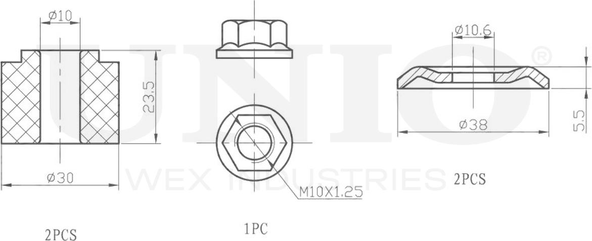 Тяга/стойка стабилизатора (Unio). Артикул RMP-16201