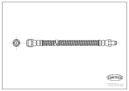 Тормозной шланг Corteco задний задний для Mercedes-Benz E-Класс III (W211, S211) 2002-2009. Артикул 19030148