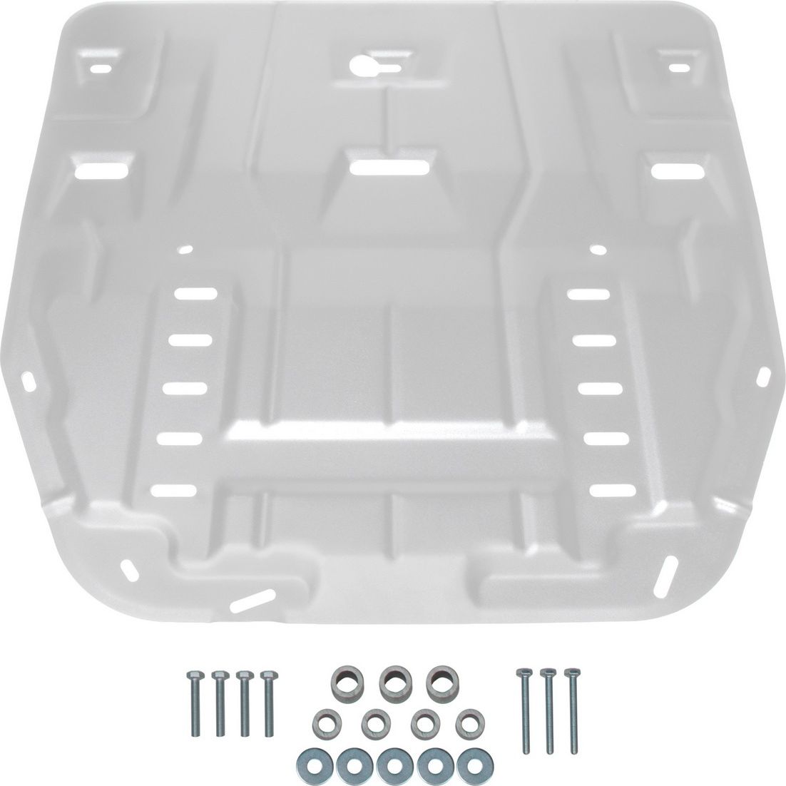 Защита алюминиевая Rival для картера и КПП (увеличенная) Kia K5 2020-2026. Артикул 333.2860.1